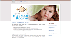 Desktop Screenshot of infanthearingprogram.com