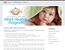 Tablet Screenshot of infanthearingprogram.com